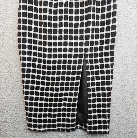 Dress The Population Women's Shaireen Black & White Check Sheath Dress Sz XXS - Picture 5 of 14